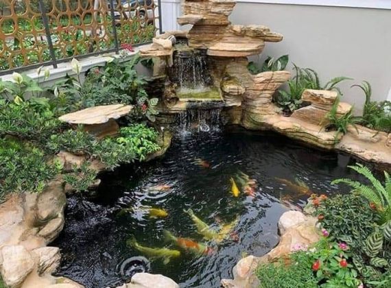 Mách bạn đơn vị làm mẫu hòn non bộ mini cá koi đẹp uy tín