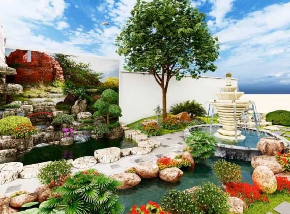 Những câu hỏi thường gặp khi xây dựng hồ cá Koi