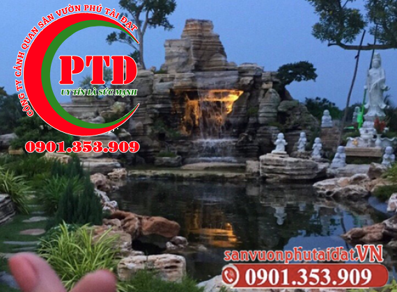 Sân Vườn Phú Tài Đạt nhận thiết kế thi công hồ cá koi 