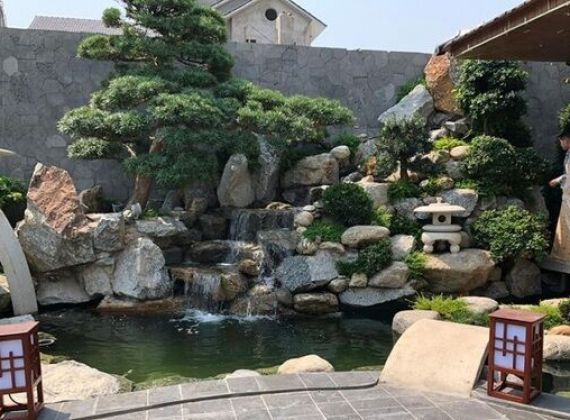 Dịch vụ thi công tiểu cảnh hòn non bộ ngoài trời đẹp uy tín