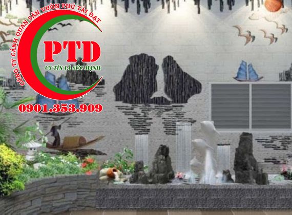 Thi công tranh đá tiểu cảnh đẹp được nhiều gia đình yêu thích