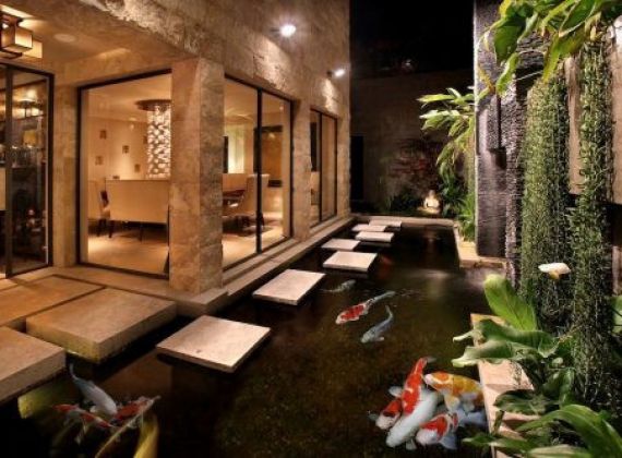 Đơn vị chuyên thi công hồ cá koi trong nhà đẹp