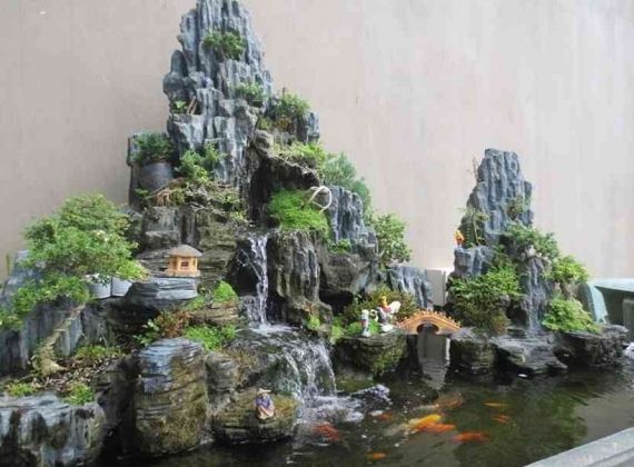 Xu hướng thiết kế hòn non bộ ngoài trời đẹp hiện đại