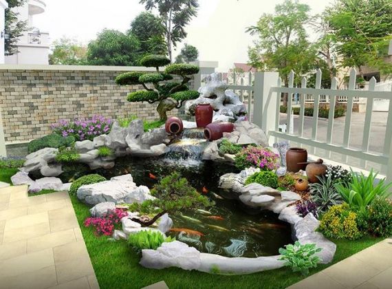 Vì sao nên lựa chọn thiết kế thi công hồ cá mini ngoài trời?