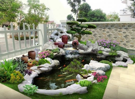 Đơn vị thiết kế hòn non bộ ngoài trời đẹp, thi công nhanh chóng