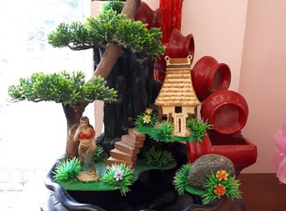 Mẫu tiểu cảnh hòn non bộ ngày Tết ấn tượng, mang đến tài lộc