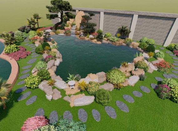 Công ty thi công thác nước sân vườn đẹp, chuyên nghiệp