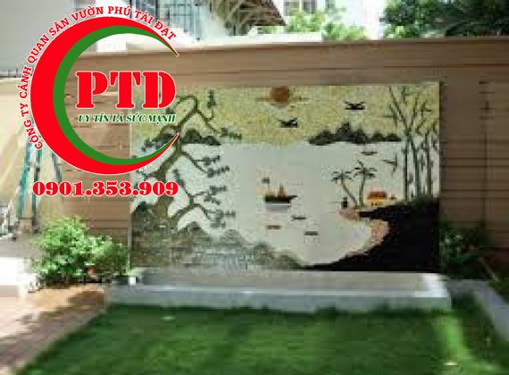 Thiết kế tranh đá non bộ ốp tường độc đáo và mang tính nghệ thuật