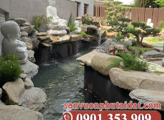 Phú Tài Đạt Nhận Thiết Kế Thi Công Hồ Cá Koi Chuyên Nghiệp