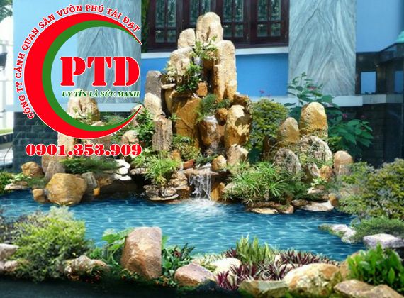 Thi công hòn non bộ