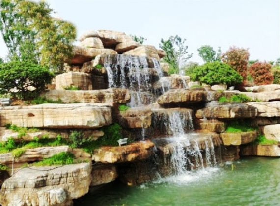 Thi công tiểu cảnh thác nước