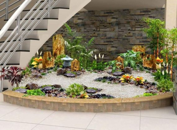 Hòn non bộ phòng khách và cách xây dựng